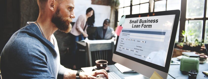 man applying for small business loan