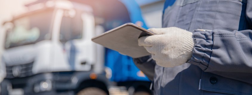Truck driver signing for prepaid and add shipping terms