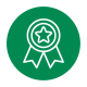 green circle with white icon representing a top rated factoring company