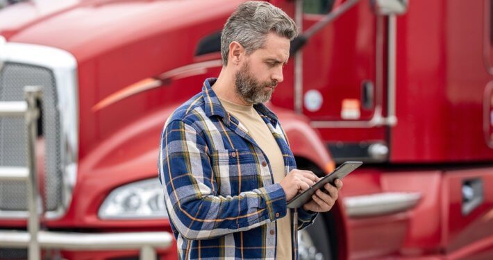 Semi Truck Driver Monitoring Fuel
