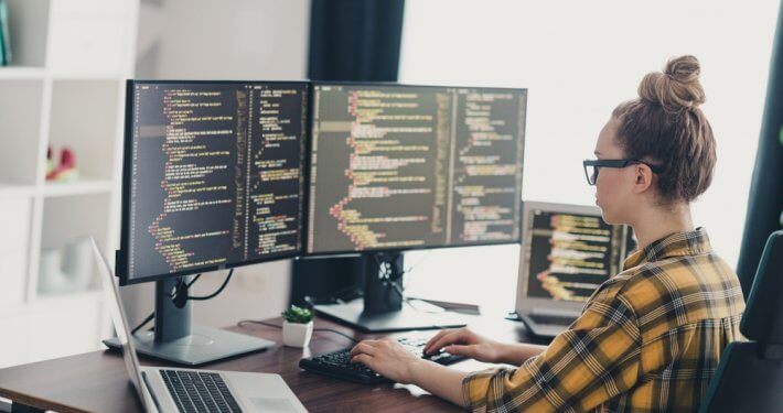 IT Worker at Computer