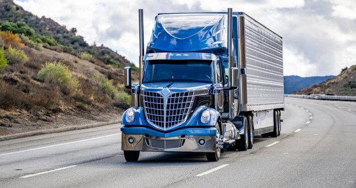 Truck on Road with Reefer Fuel